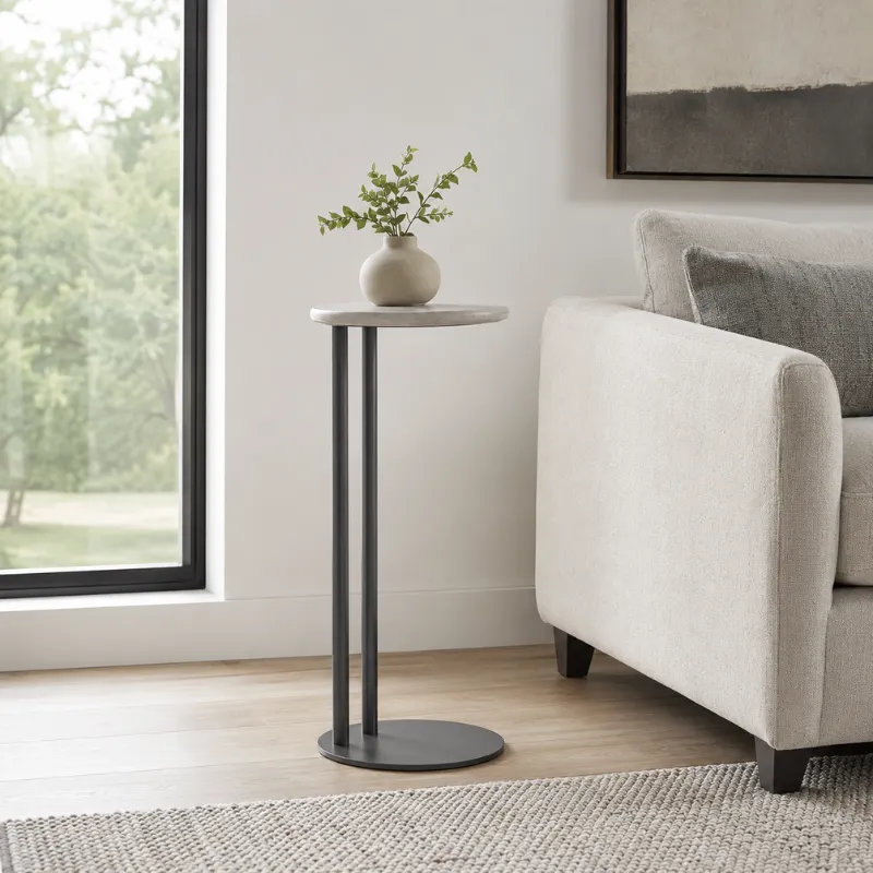 Augustus Grey Ceramic Side Table CJ1117A