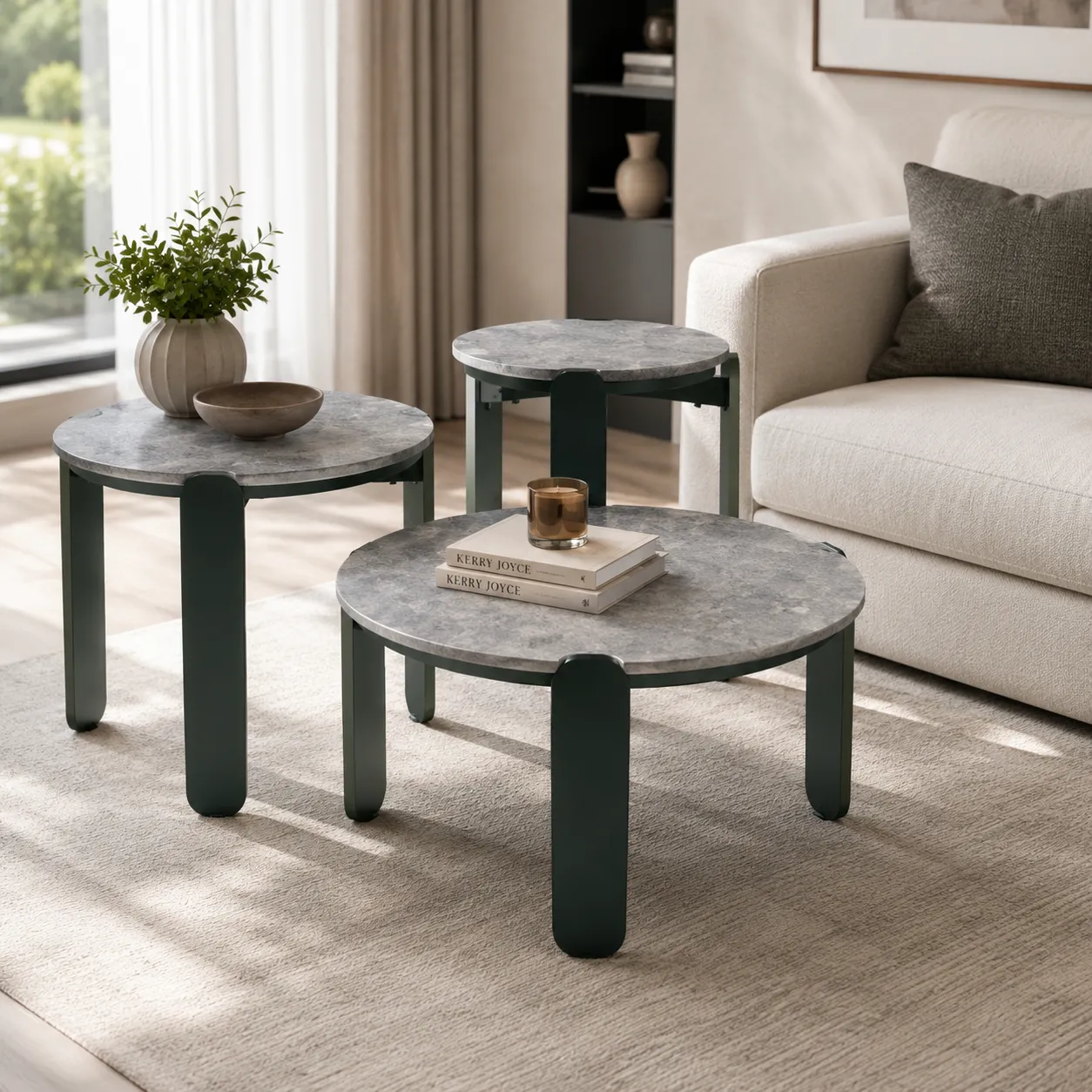 Austrian Grey Ceramic Coffee Table CJ804A