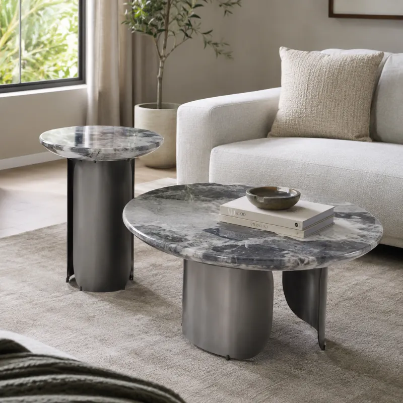 Austrian Grey Marble Coffee Table CJ797C-1