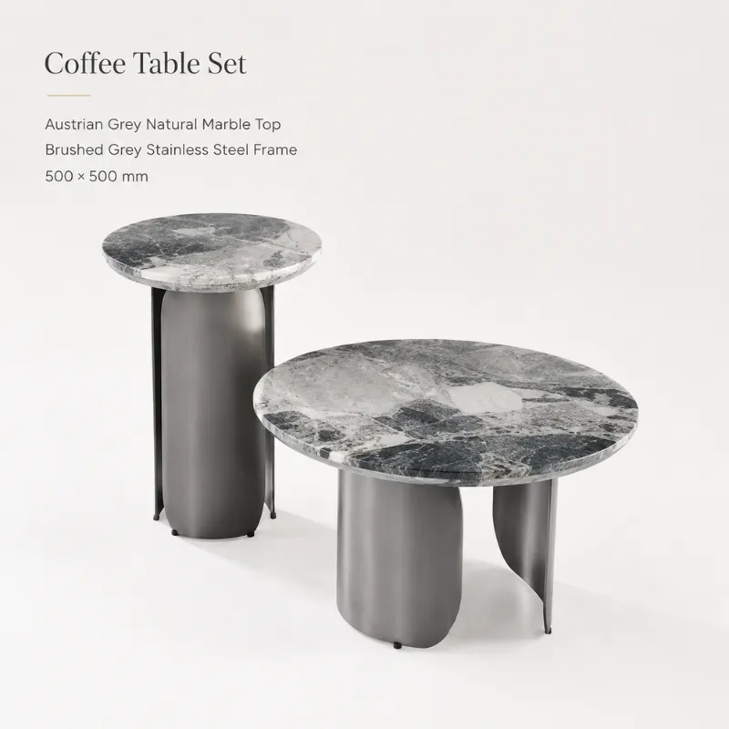 Austrian Grey Marble Coffee Table CJ797C-1