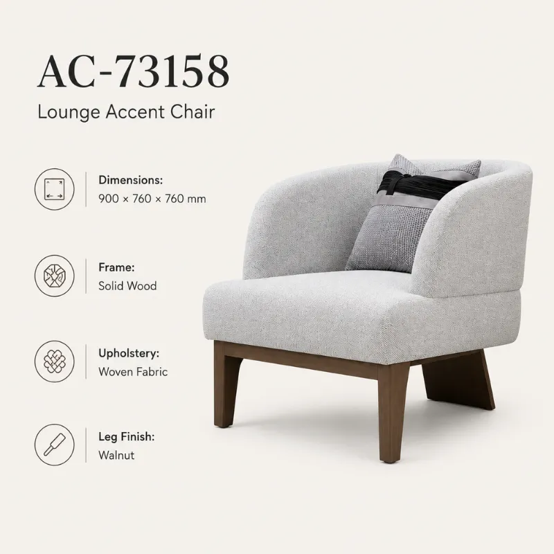 Contemporary Upholstered Lounge Accent Chair AC-73158