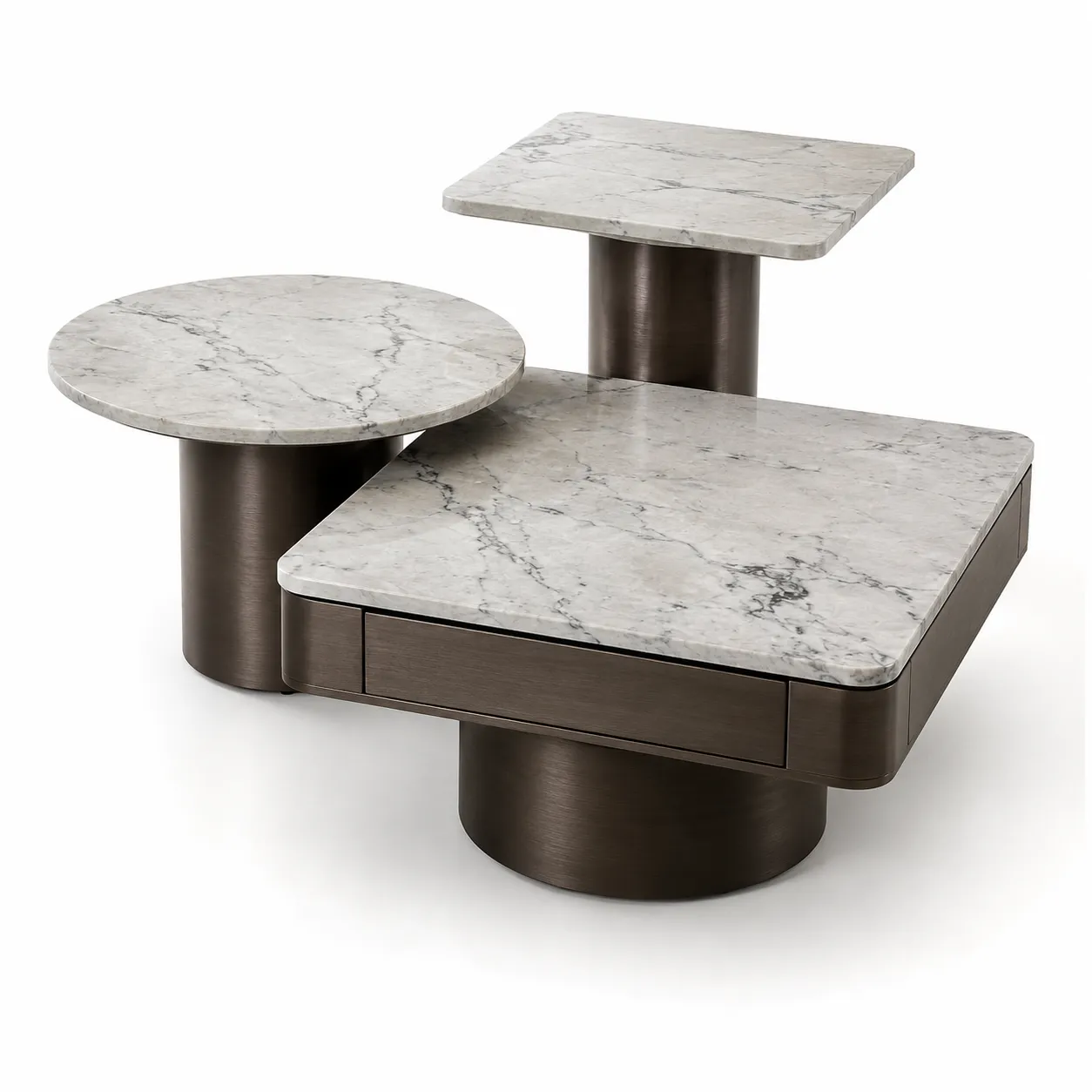 Earl White Marble Coffee Table CJ789B
