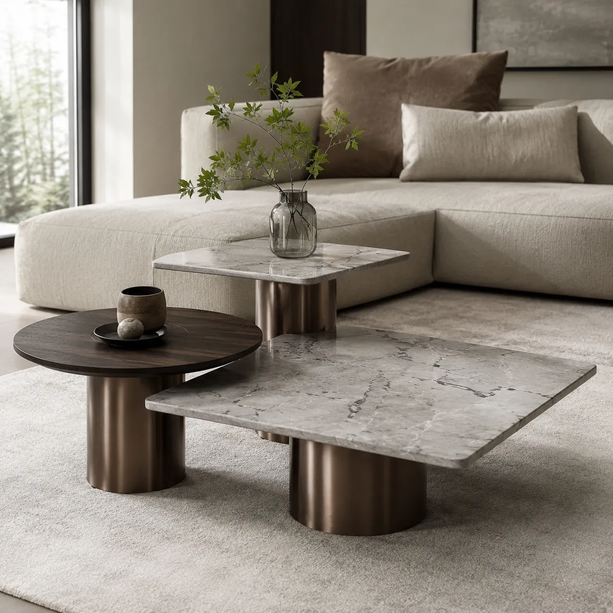 Earl White Marble Coffee Table CJ789C-1