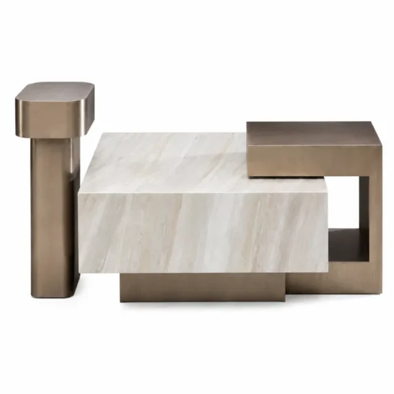 Earl White Natural Marble Coffee Table CJ936A-1