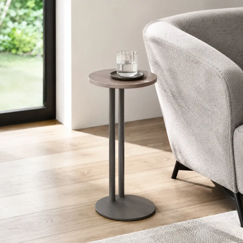 Fancy Rust Ceramic Side Table CJ1117B