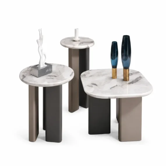 Fedi White Artificial Marble Coffee Table CJ1032A