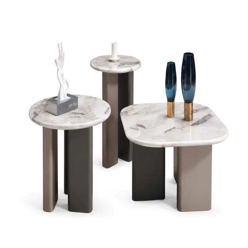 Fedi White Artificial Marble Coffee Table CJ1032A