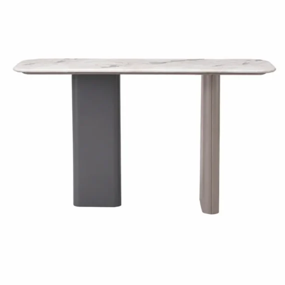 Fedi White Artificial Marble Console Table TG1032