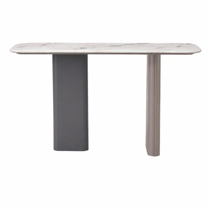 Fedi White Artificial Marble Console Table TG1032