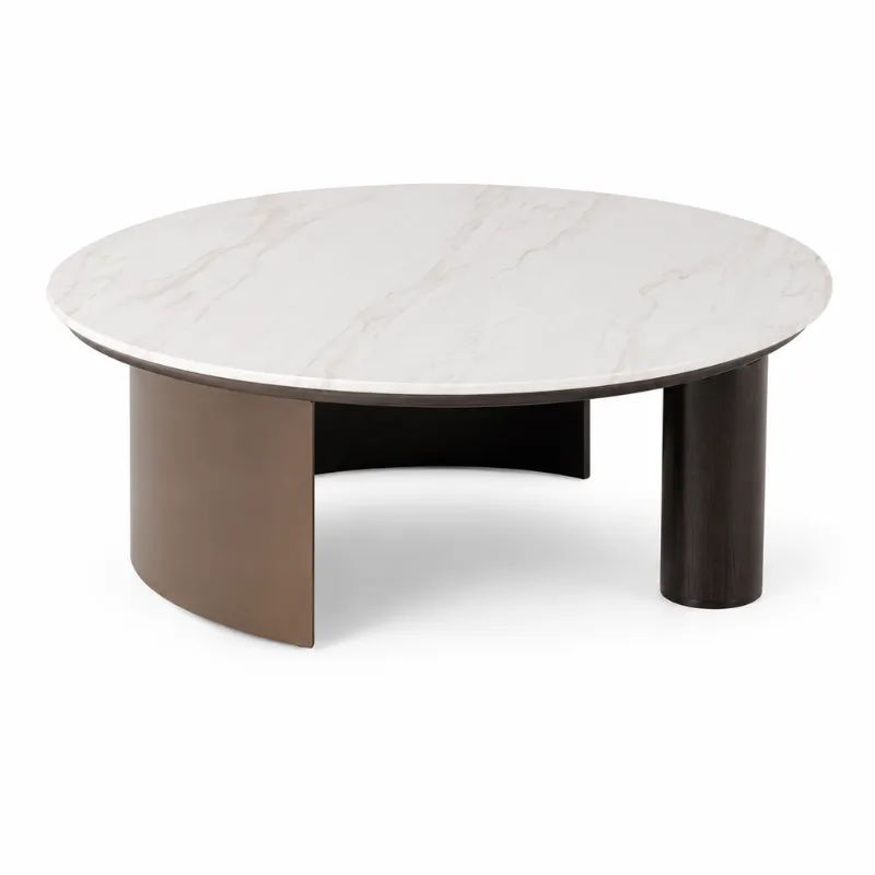 Fish Maw Gold Artificial Marble Coffee Table CJ1129A