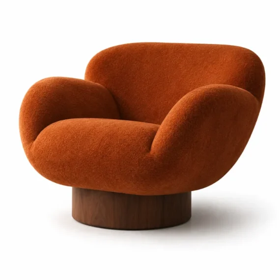 Nuva Sculptural Swivel Lounge Chair AC-80927