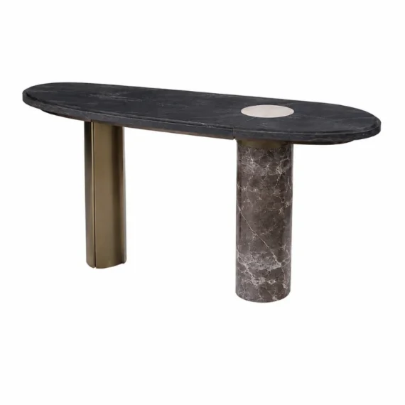 Silver Grey Cave Natural Marble Console Table TG1107-1