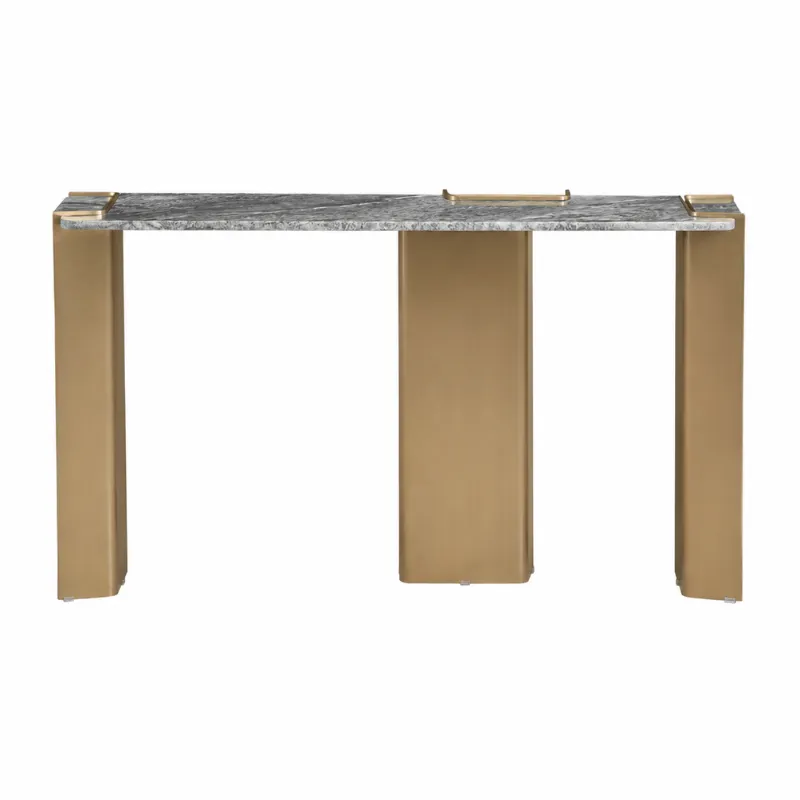 Silver Grey Travertine Console Table TG994-1