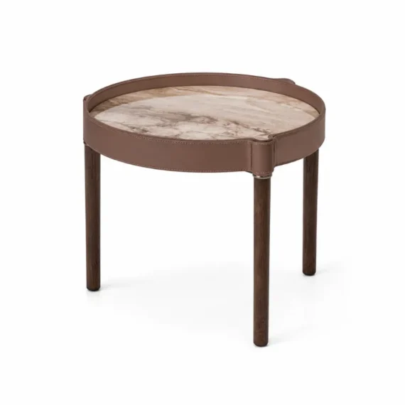 Venetian Brown Marble Side Table CJ1132C-1