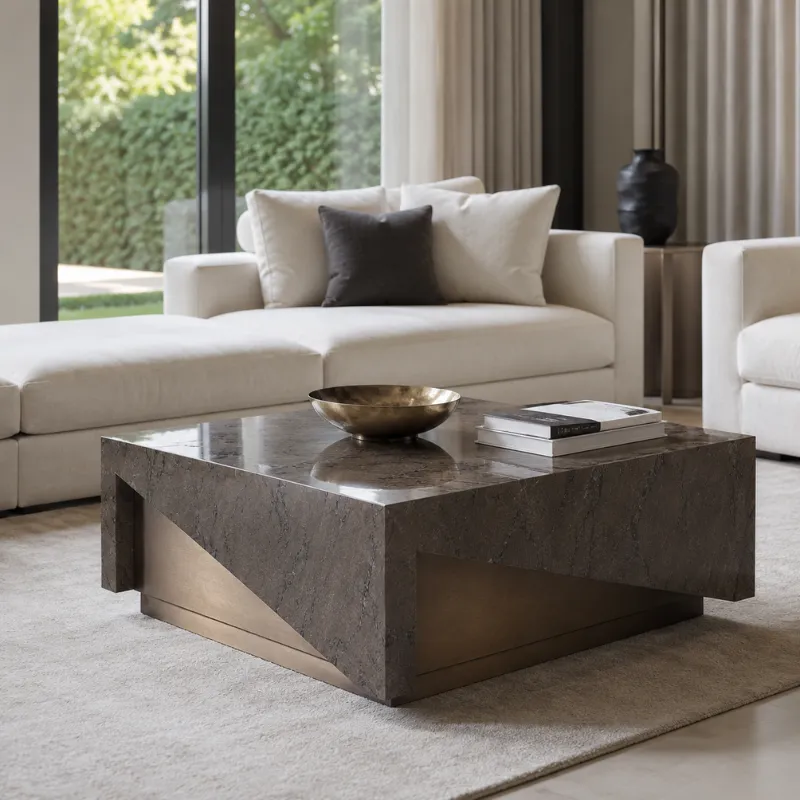 Venetian Brown Natural Marble Coffee Table CJ937A-1
