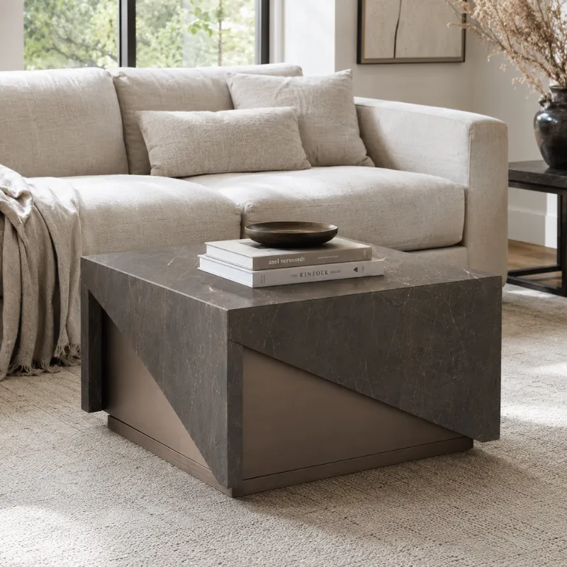 Venetian Brown Natural Marble Coffee Table CJ967A-1 - Image 2