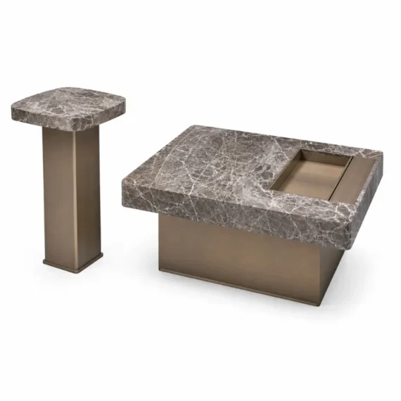 Venetian Grey Marble Coffee Table CJ939B-1