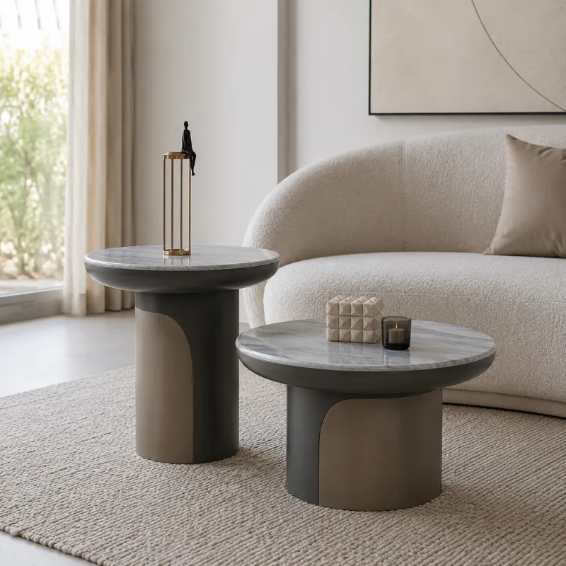 Victoria Natural Marble Coffee Table CJ998B-1 alternate view