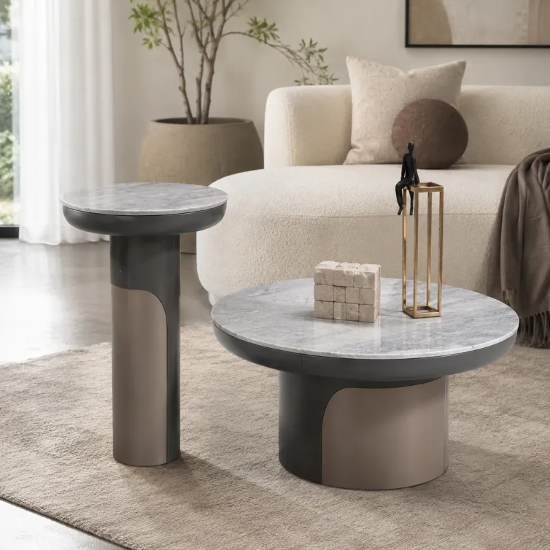 Victoria Natural Marble Coffee Table CJ998C-1 alternate view