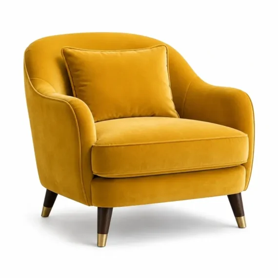 Premium Velvet Upholstered Luxury Tub Accent Chairs AC-TA-002