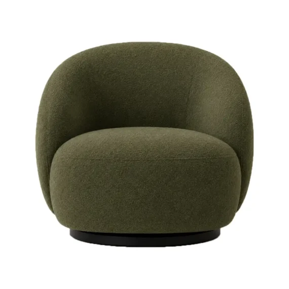Fabric Upholstered Swivel Moss Green Accent Chair AC-75284