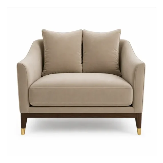 Fabric Upholstered Contemporary Barrel Luxury Accent chair AC-CB-001