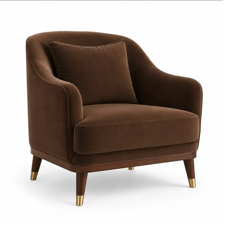 Premium Velvet Upholstered Luxury Tub Accent Chairs AC-TA-003
