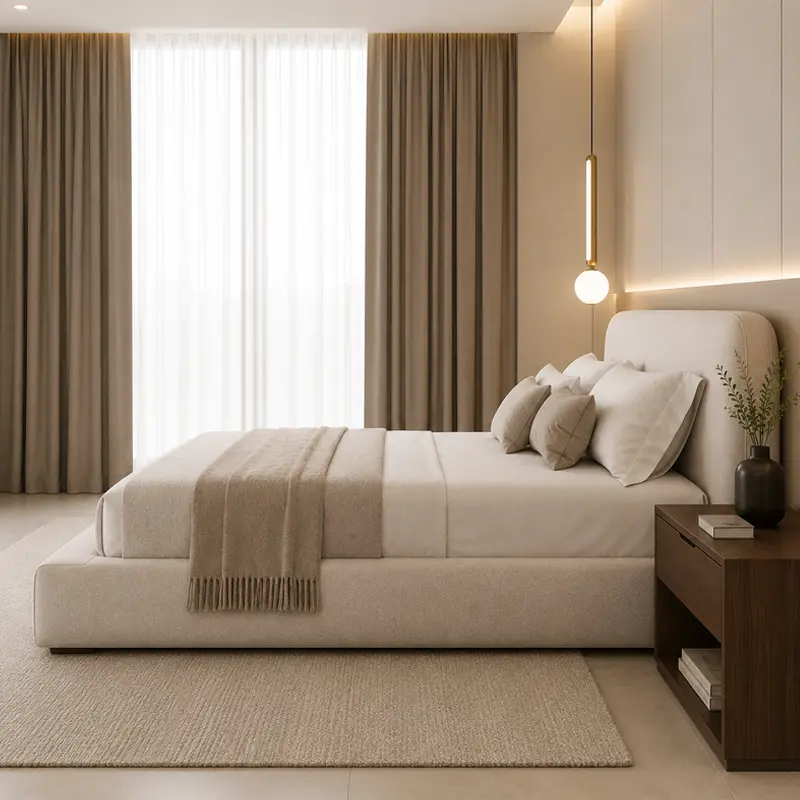 Minimalist Upholstered Platform Bed BD-90115