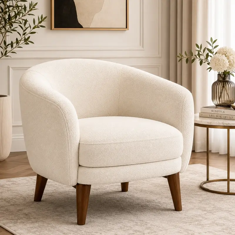 Premium Velvet Upholstered Luxury Tub Accent Chairs AC-TA-001