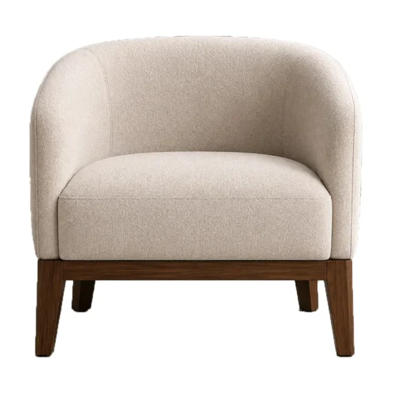 Fabric Upholstered Modern Barrel Accent Chair MB-AC-001