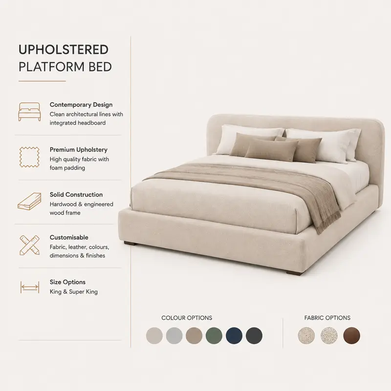 Minimalist Upholstered Platform Bed BD-90115